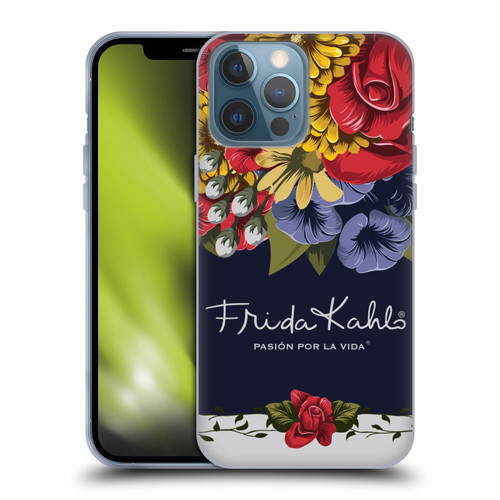 Frida Kahlo Red Florals Blooms Soft Gel Case for Apple iPhone 13 Pro Max