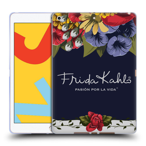 Frida Kahlo Red Florals Blooms Soft Gel Case for Apple iPad 10.2 2019/2020/2021