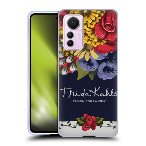 Frida Kahlo Red Florals Blooms Soft Gel Case for Xiaomi 12 Lite