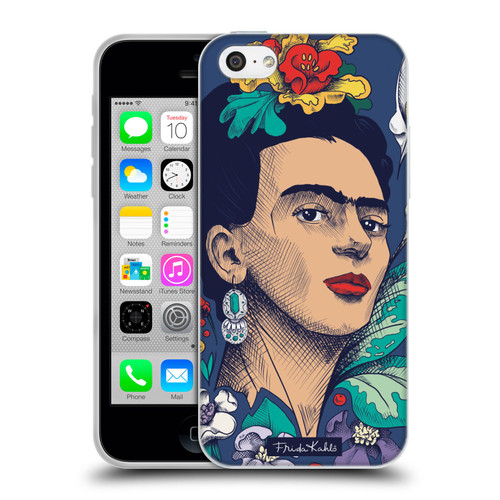 Frida Kahlo Sketch Flowers Soft Gel Case for Apple iPhone 5c