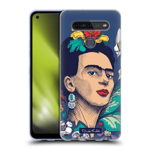 Frida Kahlo Sketch Flowers Soft Gel Case for LG K51S