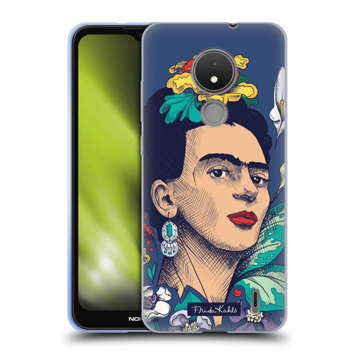 Frida Kahlo Sketch Flowers Soft Gel Case for Nokia C21