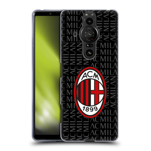 AC Milan Crest Patterns Red And Grey Soft Gel Case for Sony Xperia Pro-I