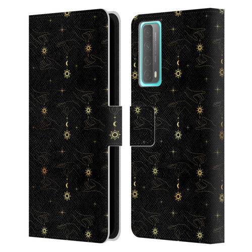 Haroulita Celestial Gold Hand Leather Book Wallet Case Cover For Huawei P Smart (2021)