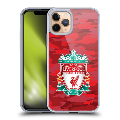 Liverpool Football Club Camou Home Colourways Crest Soft Gel Case for Apple iPhone 11 Pro