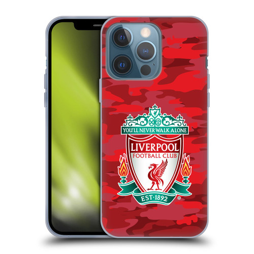 Liverpool Football Club Camou Home Colourways Crest Soft Gel Case for Apple iPhone 13 Pro