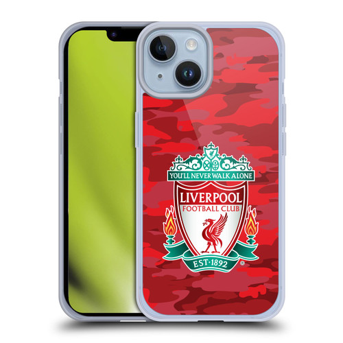 Liverpool Football Club Camou Home Colourways Crest Soft Gel Case for Apple iPhone 14