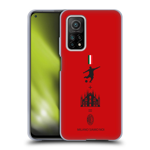 AC Milan Crest Patterns Red Soft Gel Case for Xiaomi Mi 10T 5G