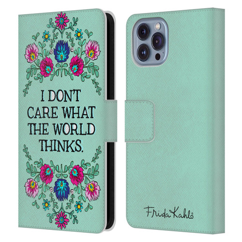 Frida Kahlo Art & Quotes Confident Woman Leather Book Wallet Case Cover For Apple iPhone 14