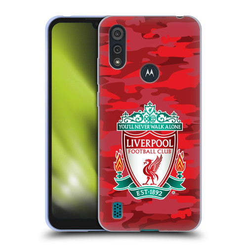 Liverpool Football Club Camou Home Colourways Crest Soft Gel Case for Motorola Moto E6s (2020)