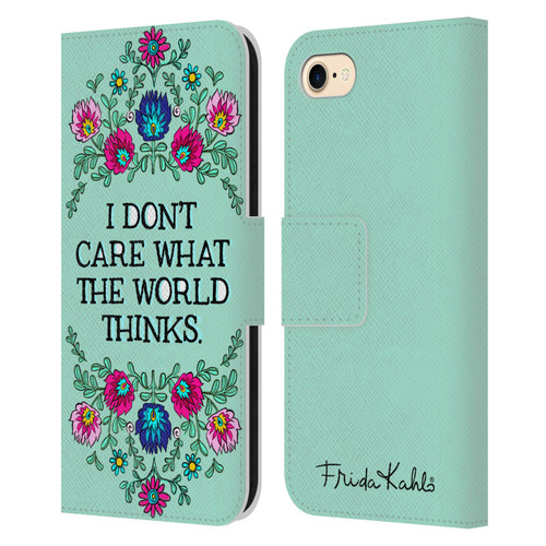 Frida Kahlo Art & Quotes Confident Woman Leather Book Wallet Case Cover For Apple iPhone 7 / 8 / SE 2020 & 2022