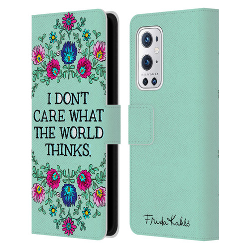 Frida Kahlo Art & Quotes Confident Woman Leather Book Wallet Case Cover For OnePlus 9 Pro