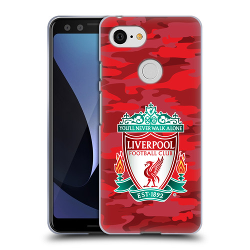 Liverpool Football Club Camou Home Colourways Crest Soft Gel Case for Google Pixel 3
