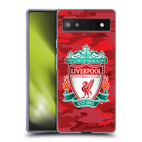 Liverpool Football Club Camou Home Colourways Crest Soft Gel Case for Google Pixel 6a