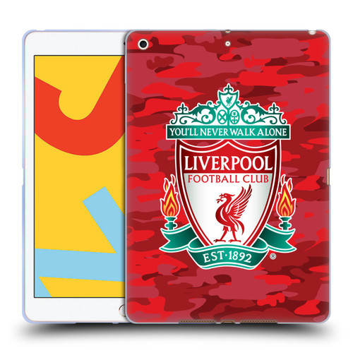 Liverpool Football Club Camou Home Colourways Crest Soft Gel Case for Apple iPad 10.2 2019/2020/2021