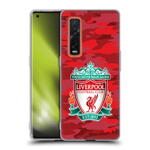 Liverpool Football Club Camou Home Colourways Crest Soft Gel Case for OPPO Find X2 Pro 5G
