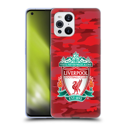 Liverpool Football Club Camou Home Colourways Crest Soft Gel Case for OPPO Find X3 / Pro