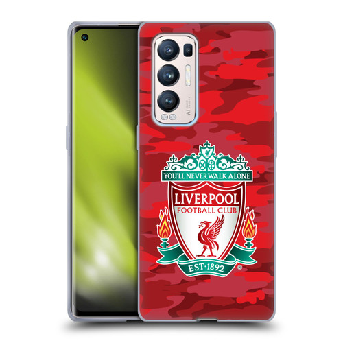 Liverpool Football Club Camou Home Colourways Crest Soft Gel Case for OPPO Find X3 Neo / Reno5 Pro+ 5G
