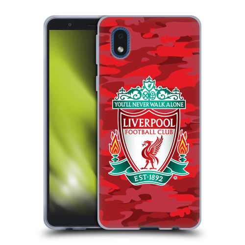 Liverpool Football Club Camou Home Colourways Crest Soft Gel Case for Samsung Galaxy A01 Core (2020)