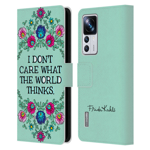 Frida Kahlo Art & Quotes Confident Woman Leather Book Wallet Case Cover For Xiaomi 12T Pro