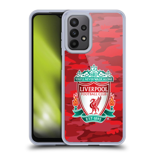 Liverpool Football Club Camou Home Colourways Crest Soft Gel Case for Samsung Galaxy A23 / 5G (2022)