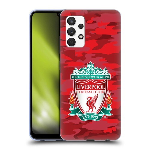 Liverpool Football Club Camou Home Colourways Crest Soft Gel Case for Samsung Galaxy A32 (2021)