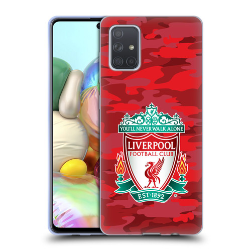 Liverpool Football Club Camou Home Colourways Crest Soft Gel Case for Samsung Galaxy A71 (2019)
