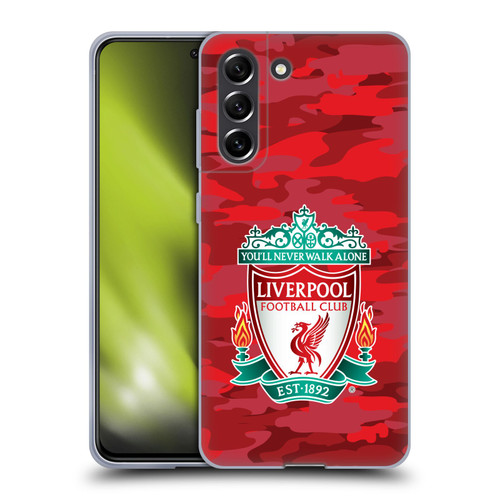 Liverpool Football Club Camou Home Colourways Crest Soft Gel Case for Samsung Galaxy S21 FE 5G