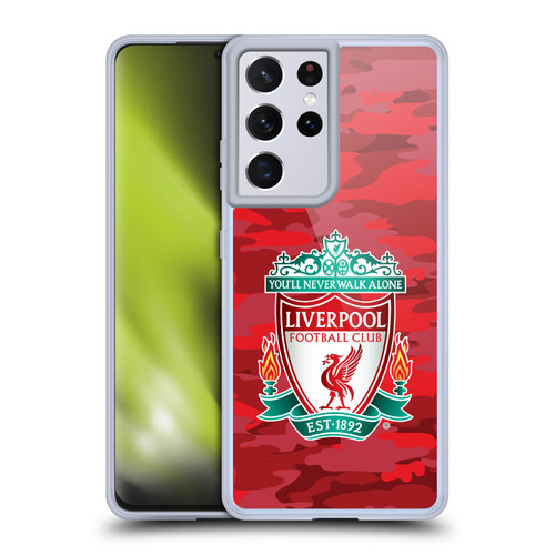 Liverpool Football Club Camou Home Colourways Crest Soft Gel Case for Samsung Galaxy S21 Ultra 5G