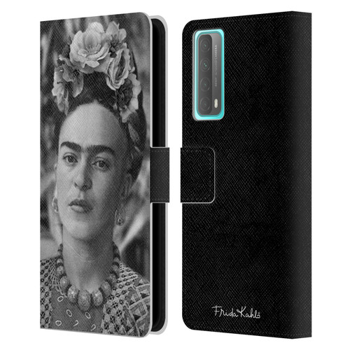 Frida Kahlo Portraits And Quotes Floral Headdress Leather Book Wallet Case Cover For Huawei P Smart (2021)