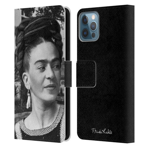 Frida Kahlo Portraits And Quotes Headdress Leather Book Wallet Case Cover For Apple iPhone 12 / iPhone 12 Pro