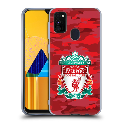 Liverpool Football Club Camou Home Colourways Crest Soft Gel Case for Samsung Galaxy M30s (2019)/M21 (2020)