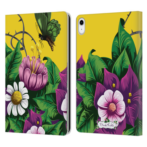 Frida Kahlo Purple Florals Butterfly Leather Book Wallet Case Cover For Apple iPad 10.9 (2022)