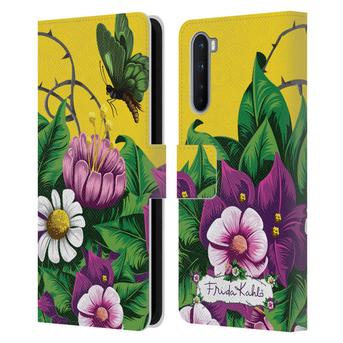 Frida Kahlo Purple Florals Butterfly Leather Book Wallet Case Cover For OnePlus Nord 5G