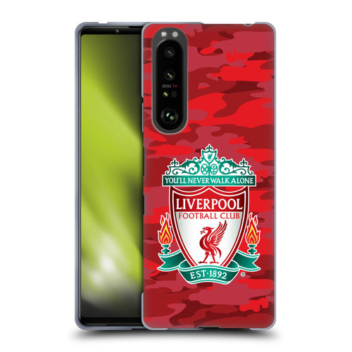 Liverpool Football Club Camou Home Colourways Crest Soft Gel Case for Sony Xperia 1 III