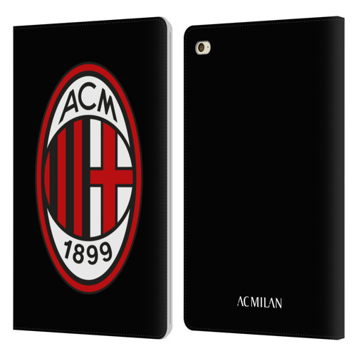 AC Milan Crest Full Colour Black Leather Book Wallet Case Cover For Apple iPad mini 4