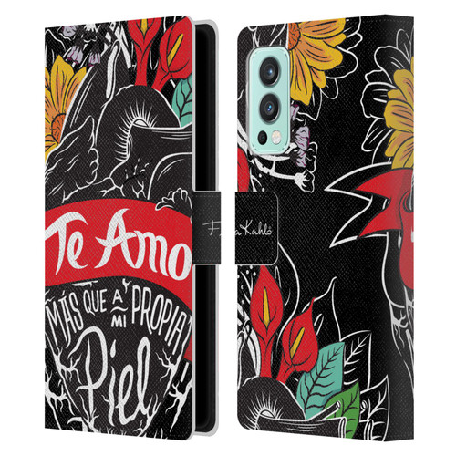 Frida Kahlo Typography Heart Leather Book Wallet Case Cover For OnePlus Nord 2 5G