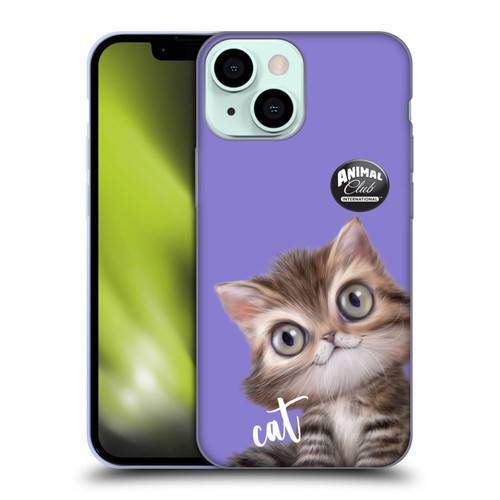 Animal Club International Faces Persian Cat Soft Gel Case for Apple iPhone 13 Mini
