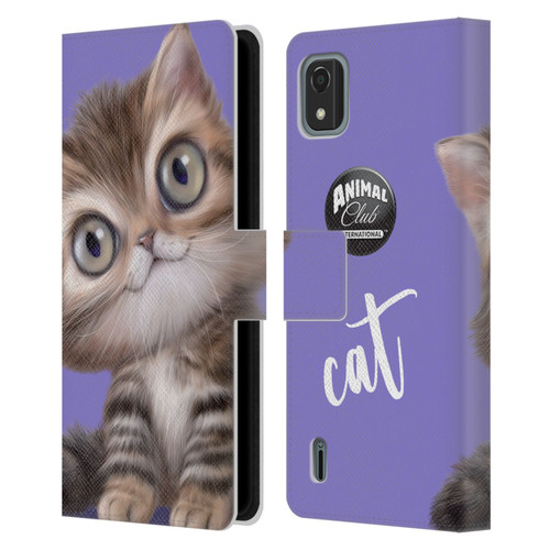 Animal Club International Faces Persian Cat Leather Book Wallet Case Cover For Nokia C2 2nd Edition