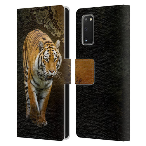 Simone Gatterwe Animals Siberian Tiger Leather Book Wallet Case Cover For Samsung Galaxy S20 / S20 5G