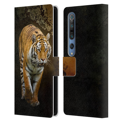 Simone Gatterwe Animals Siberian Tiger Leather Book Wallet Case Cover For Xiaomi Mi 10 5G / Mi 10 Pro 5G