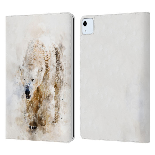 Simone Gatterwe Animals 2 Abstract Polar Bear Leather Book Wallet Case Cover For Apple iPad Air 2020 / 2022