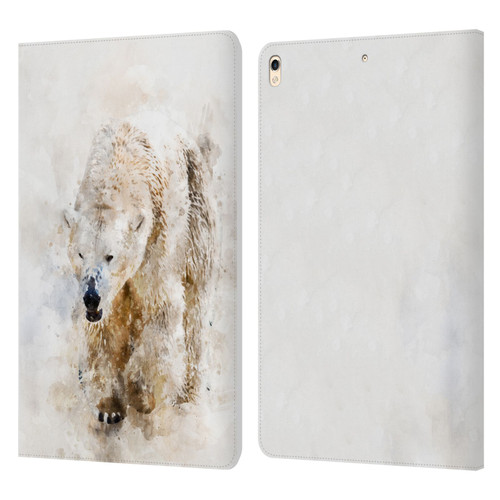 Simone Gatterwe Animals 2 Abstract Polar Bear Leather Book Wallet Case Cover For Apple iPad Pro 10.5 (2017)