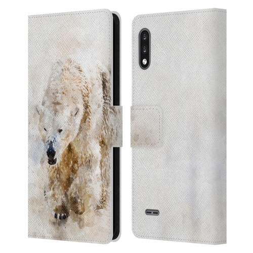 Simone Gatterwe Animals 2 Abstract Polar Bear Leather Book Wallet Case Cover For LG K22