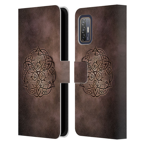 Brigid Ashwood Celtic Wisdom Knot Horse Leather Book Wallet Case Cover For HTC Desire 21 Pro 5G