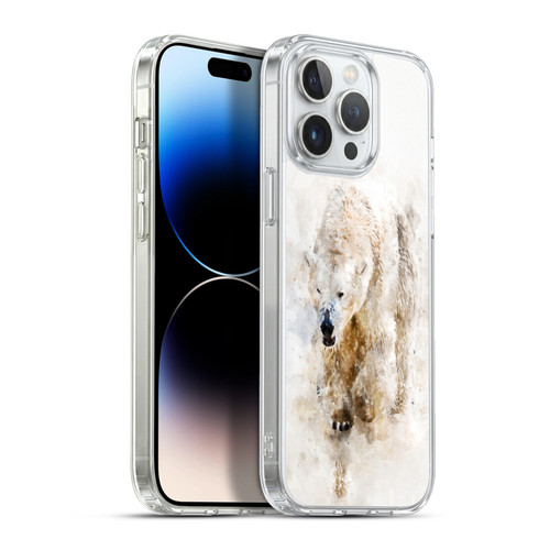 Simone Gatterwe Animals 2 Abstract Polar Bear Soft Gel Case for Apple iPhone 13 Pro Max & MagSafe