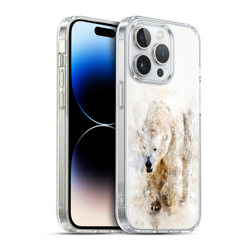 Simone Gatterwe Animals 2 Abstract Polar Bear Soft Gel Case for Apple iPhone 14 Pro & MagSafe