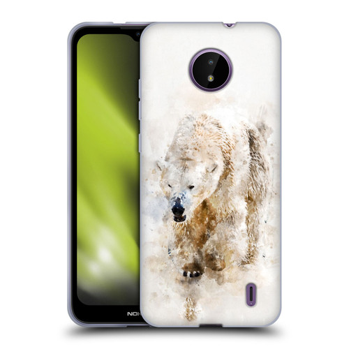 Simone Gatterwe Animals 2 Abstract Polar Bear Soft Gel Case for Nokia C10 / C20