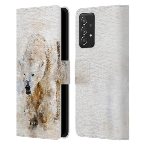 Simone Gatterwe Animals 2 Abstract Polar Bear Leather Book Wallet Case Cover For Samsung Galaxy A53 5G (2022)