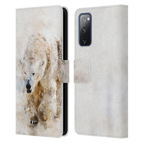 Simone Gatterwe Animals 2 Abstract Polar Bear Leather Book Wallet Case Cover For Samsung Galaxy S20 FE / 5G